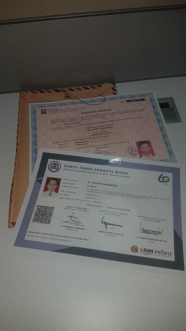 Contoh SBU yang berhasil diterbitkan Atrahdis
