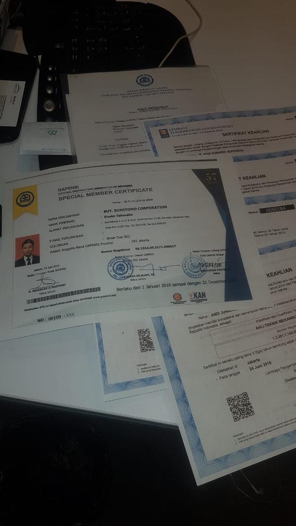Contoh SBU yang berhasil diterbitkan Atrahdis