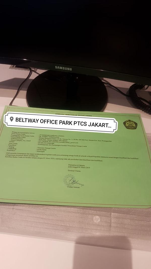 Contoh SBU yang berhasil diterbitkan Atrahdis